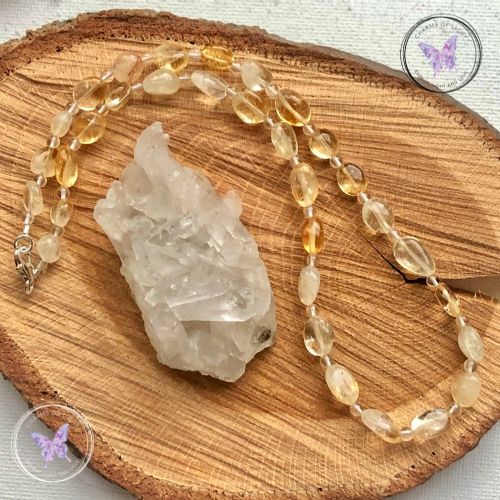 Citrine & Clear Quartz Necklace